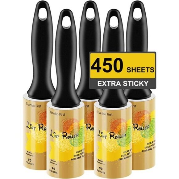 Lint Rollers for Pet Hair Extra Sticky, Lint Remover Sticky Roller Dog Cat Fur - Picture 1 of 8